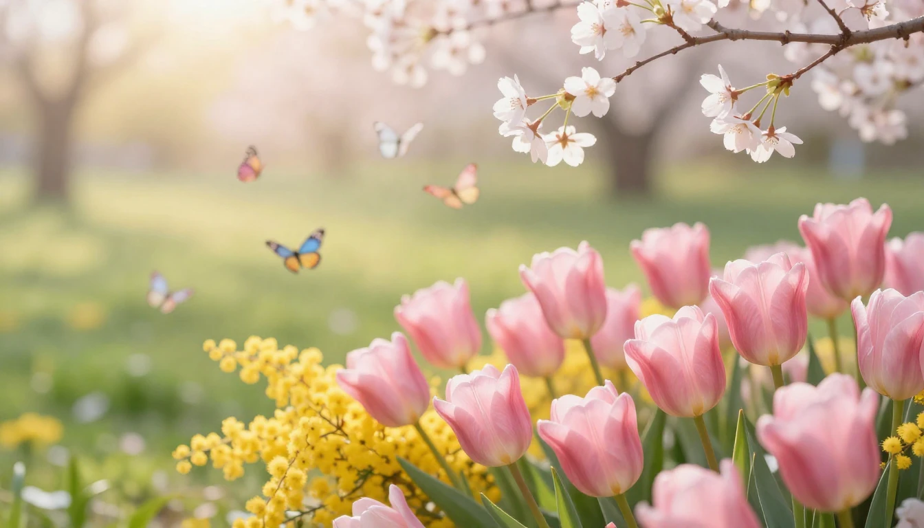 A breathtaking spring landscape capturing the essence of rej...