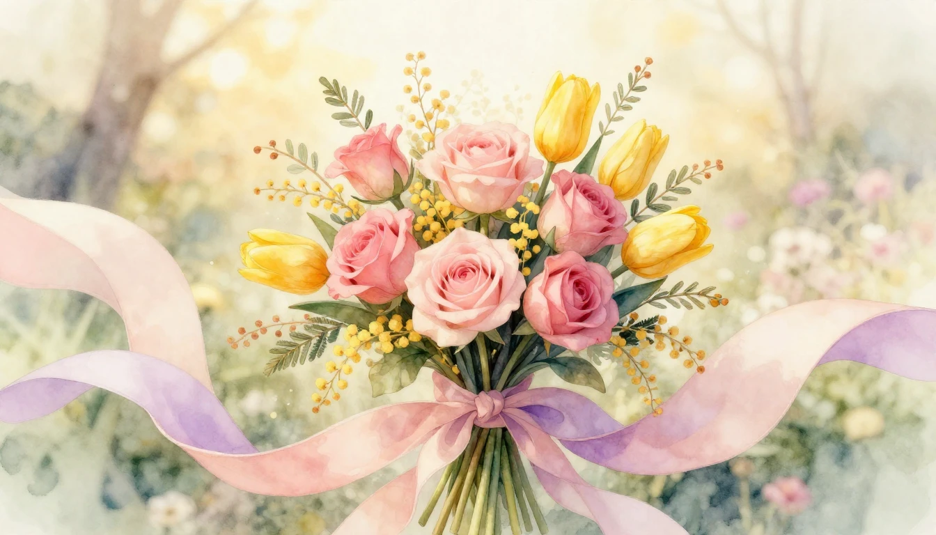 A beautiful and elegant watercolor composition celebrating I...