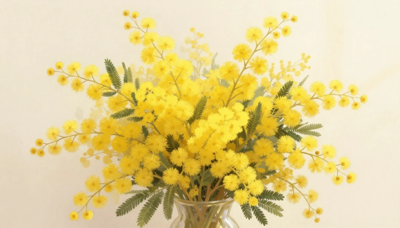 A beautiful and delicate illustration of a lush bouquet of b...