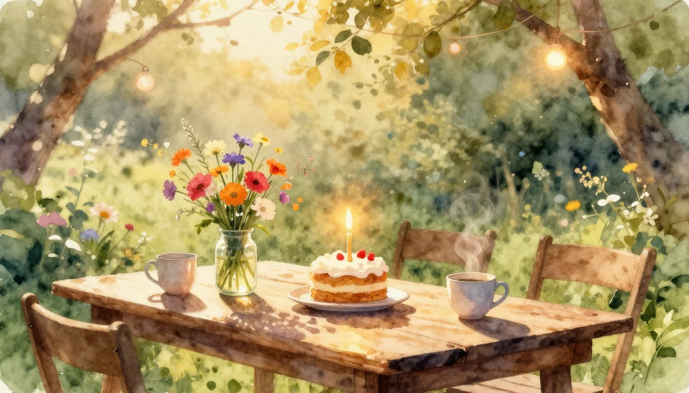 A warm and inviting scene depicting a celebration of friends...