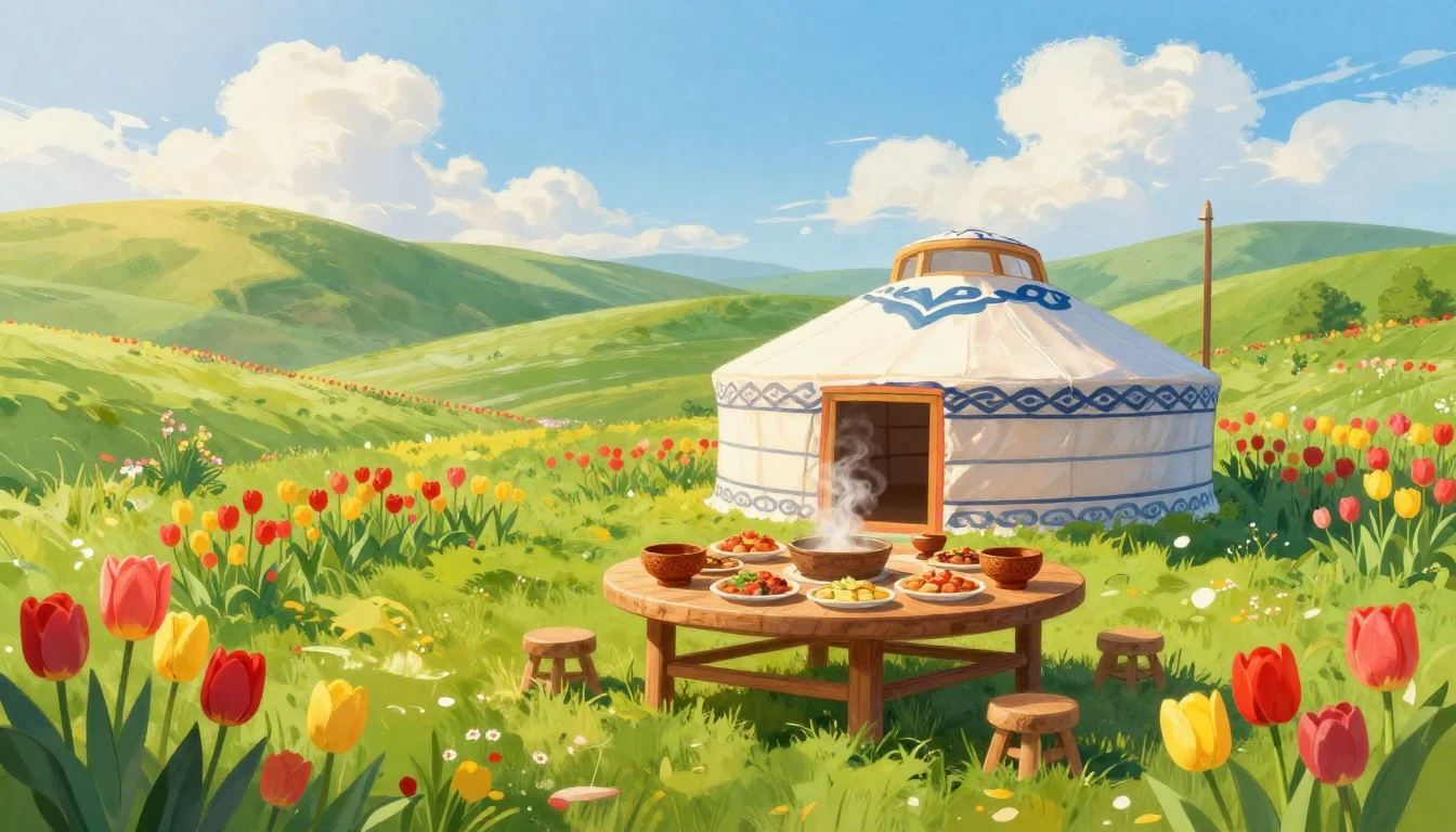 A beautiful spring landscape celebrating the arrival of a ne...