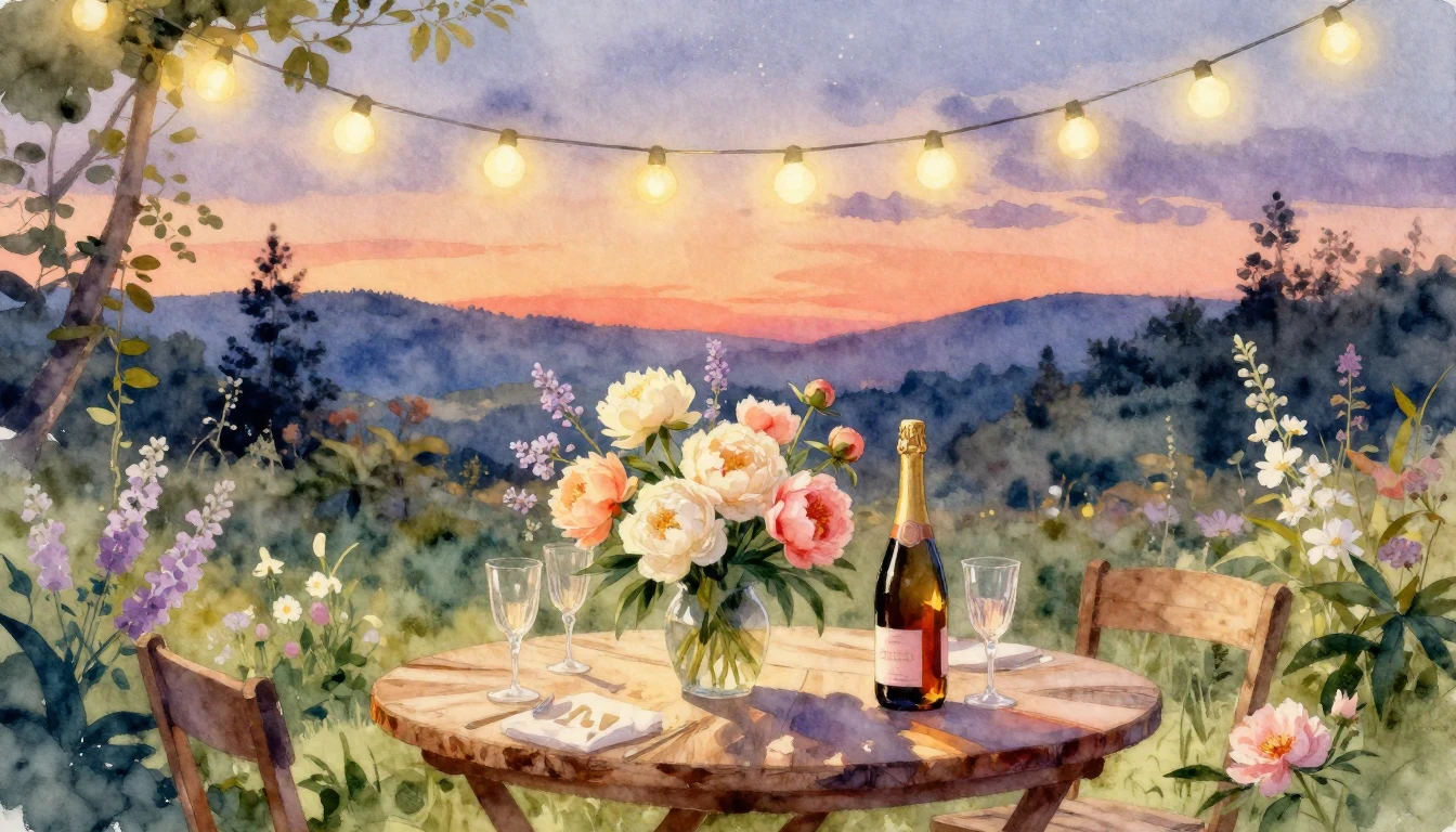 A beautiful and atmospheric watercolor painting celebrating ...