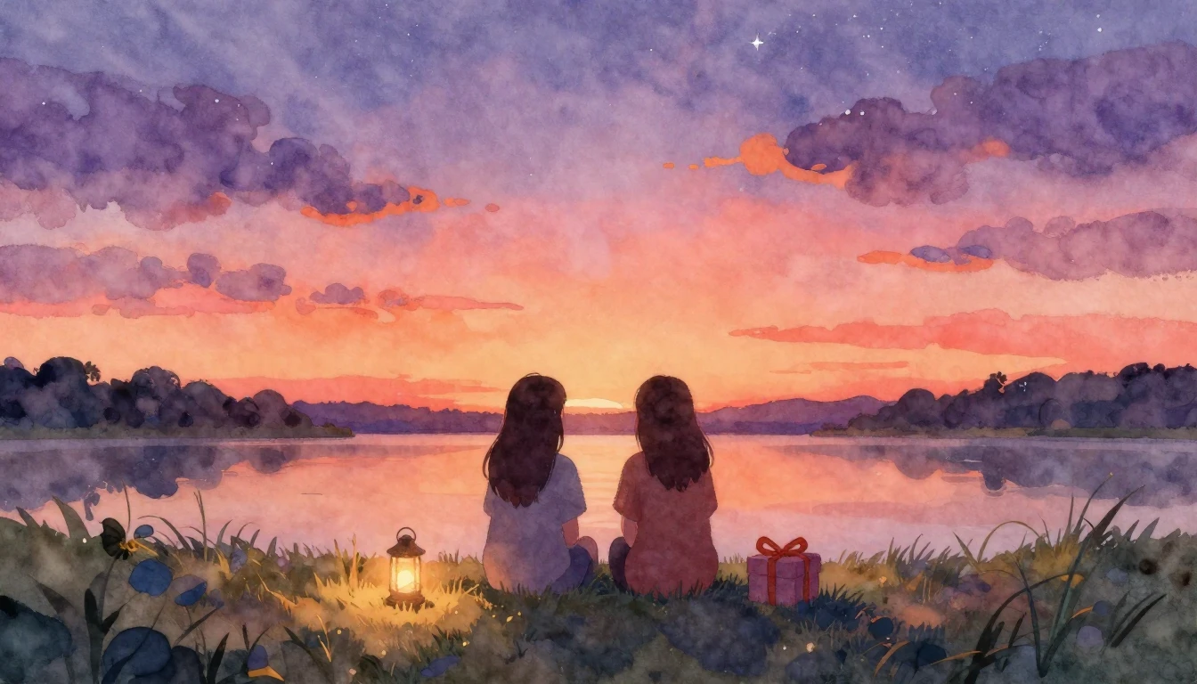 A soft and dreamy watercolor painting depicting the bond of ...