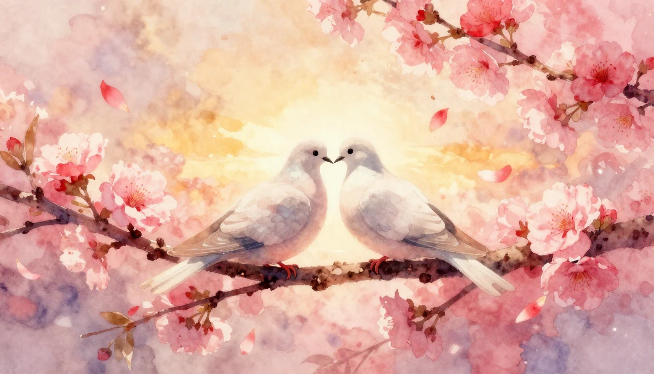 A soft and dreamy watercolor painting depicting the essence ...