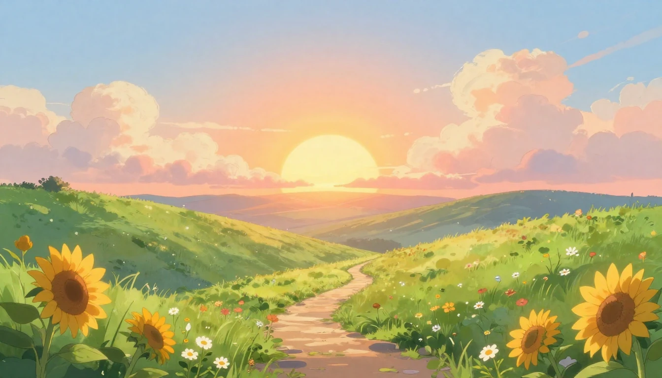 A breathtaking digital painting in the Ghibli art style, cap...