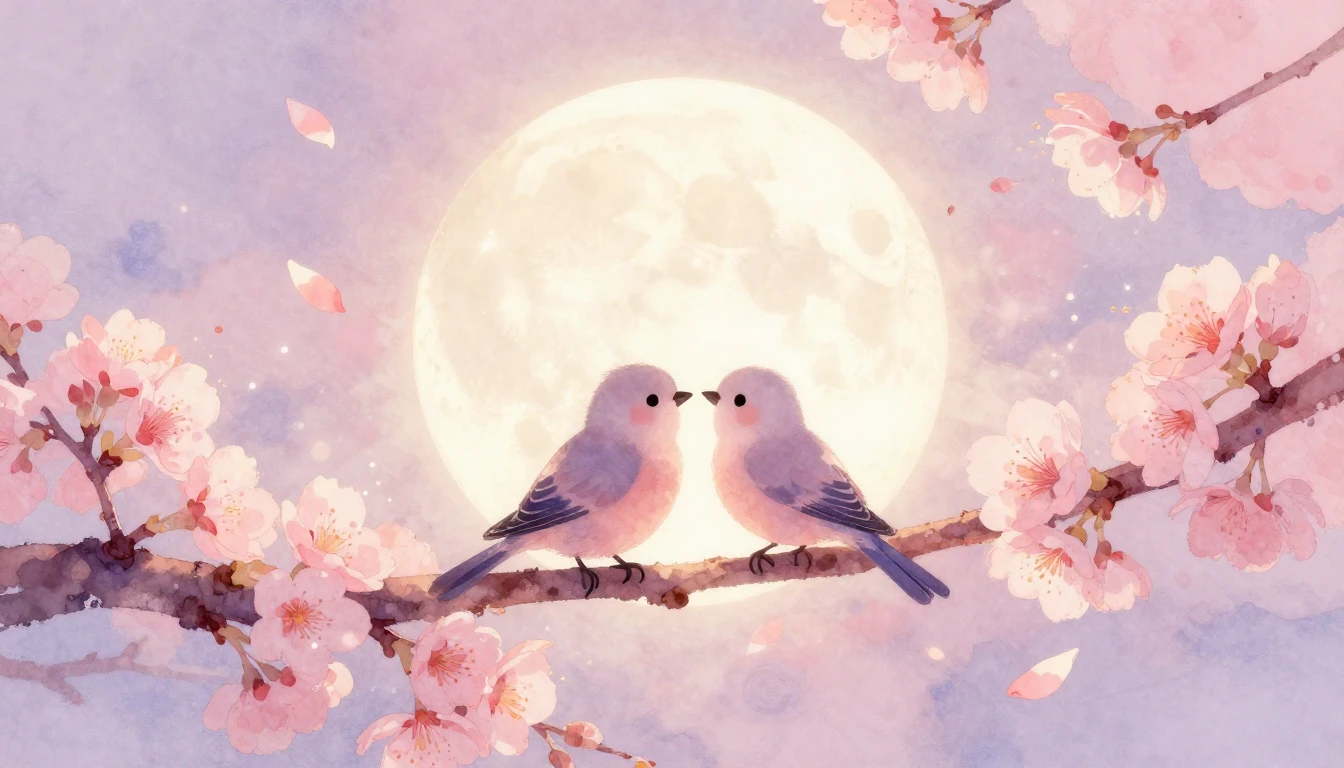 A soft and dreamy watercolor painting depicting a romantic V...