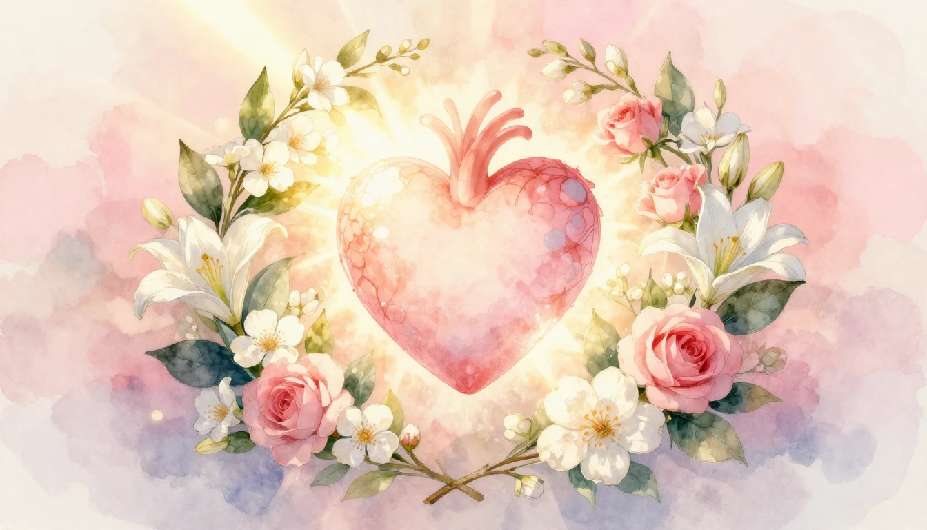 A soft and dreamy watercolor painting depicting the essence ...