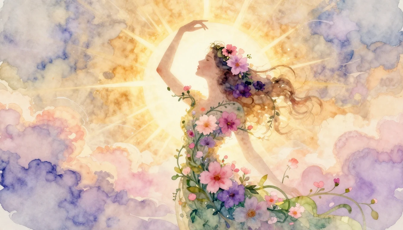 A soft and ethereal watercolor painting symbolizing Internat...