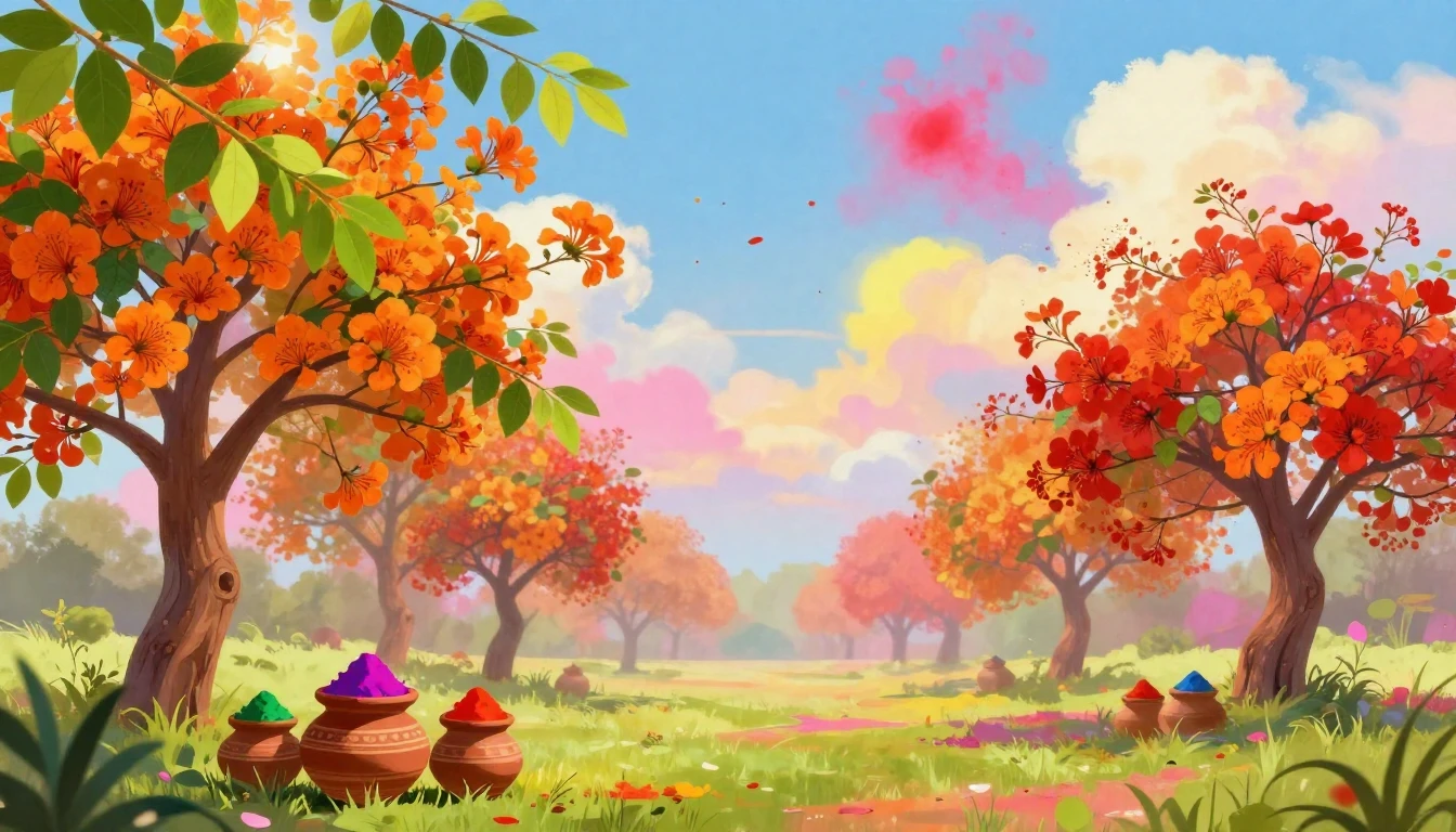 A vibrant and artistic illustration of the Spring Festival i...