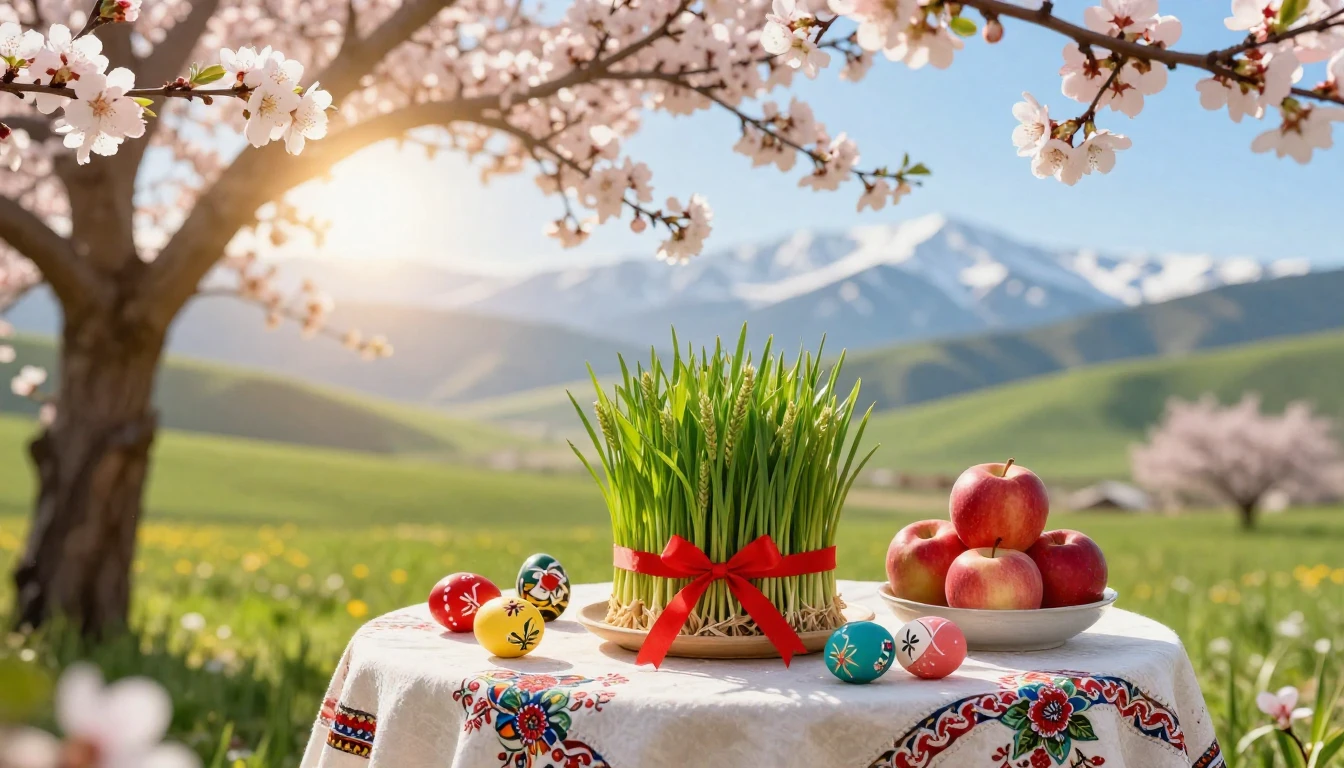 A vibrant and heartwarming spring landscape celebrating the ...