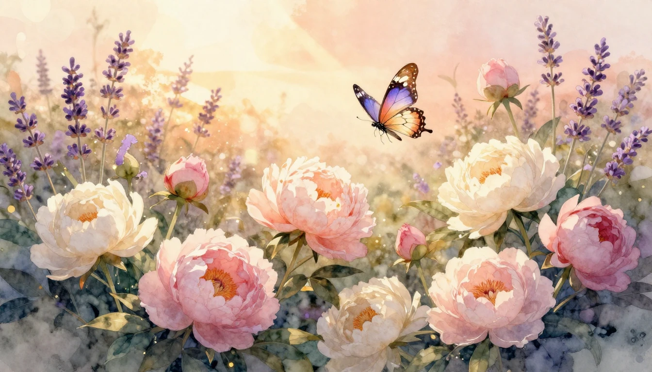 A beautiful and sophisticated watercolor illustration of a l...