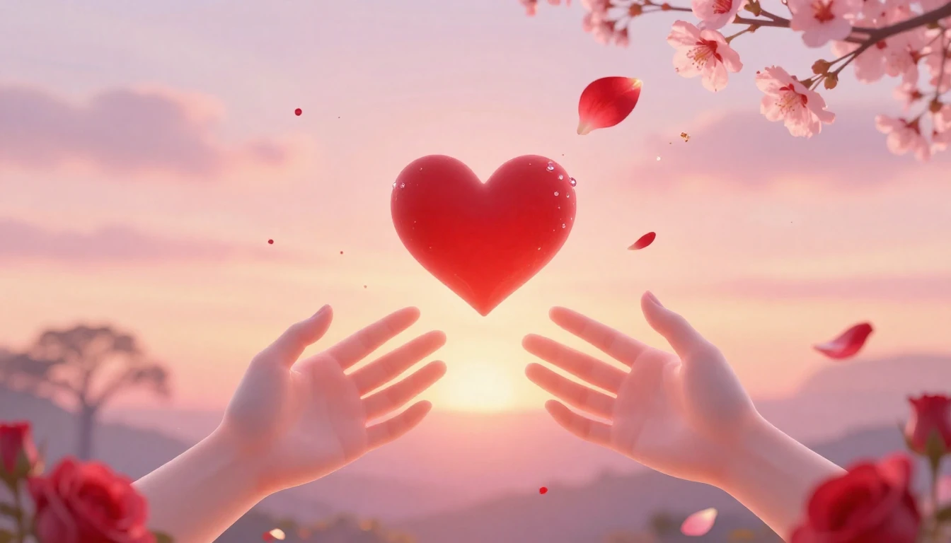 A soft and dreamy artistic composition depicting two translu...