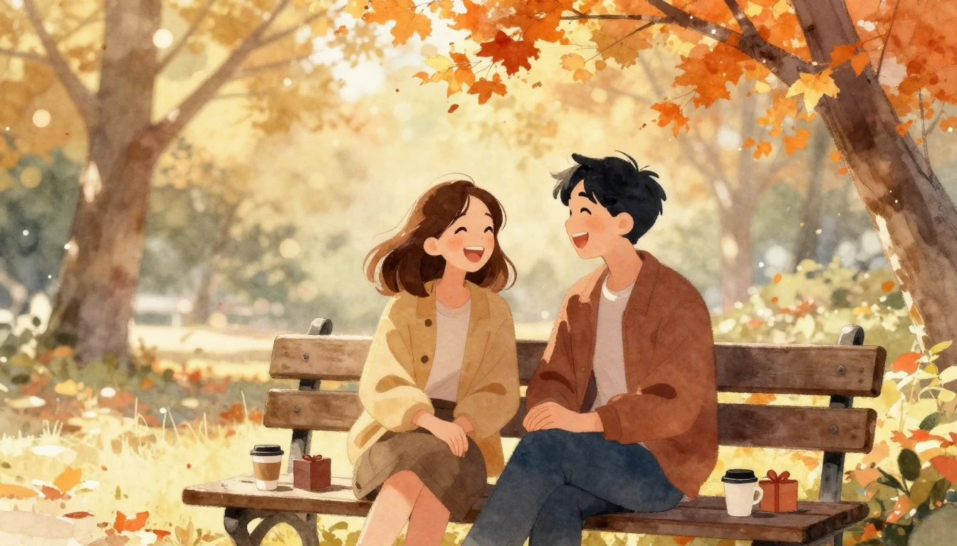 A heartwarming watercolor illustration of two close friends ...