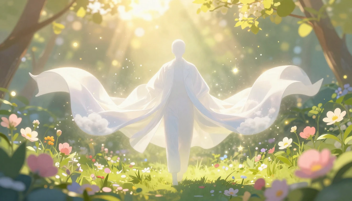 A symbolic and uplifting illustration representing healing, ...