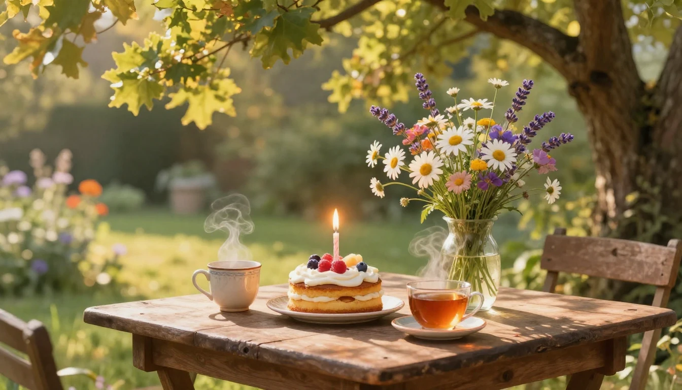 A serene and heartwarming scene of a cozy celebration in a s...