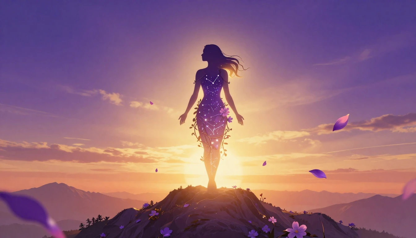 A majestic and empowering digital art piece featuring a styl...