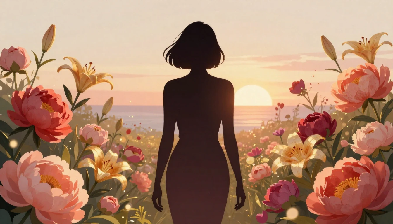 A sophisticated digital art illustration depicting a silhoue...