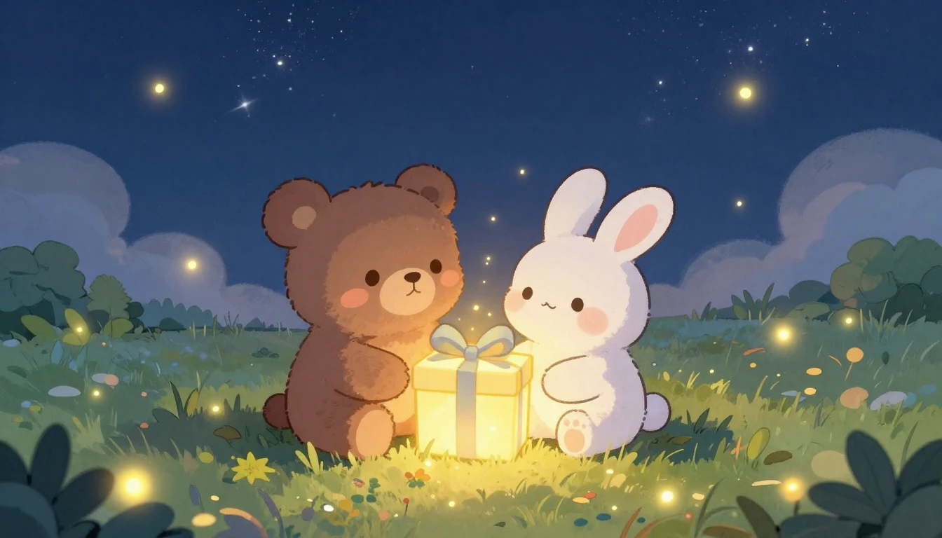 A heartwarming and whimsical illustration celebrating friend...