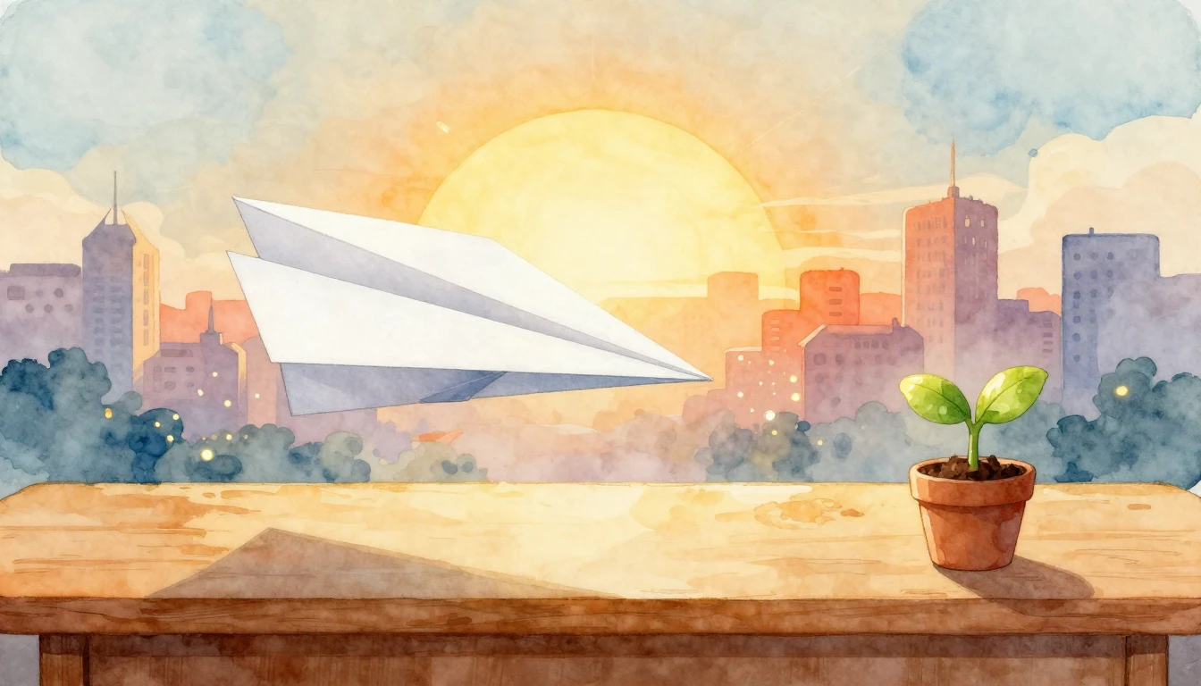 A whimsical and uplifting watercolor illustration representi...