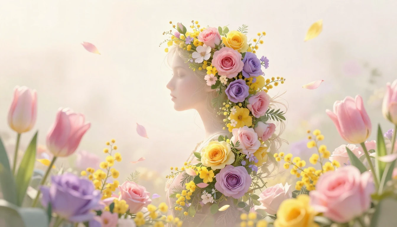 An ethereal and artistic representation of International Wom...