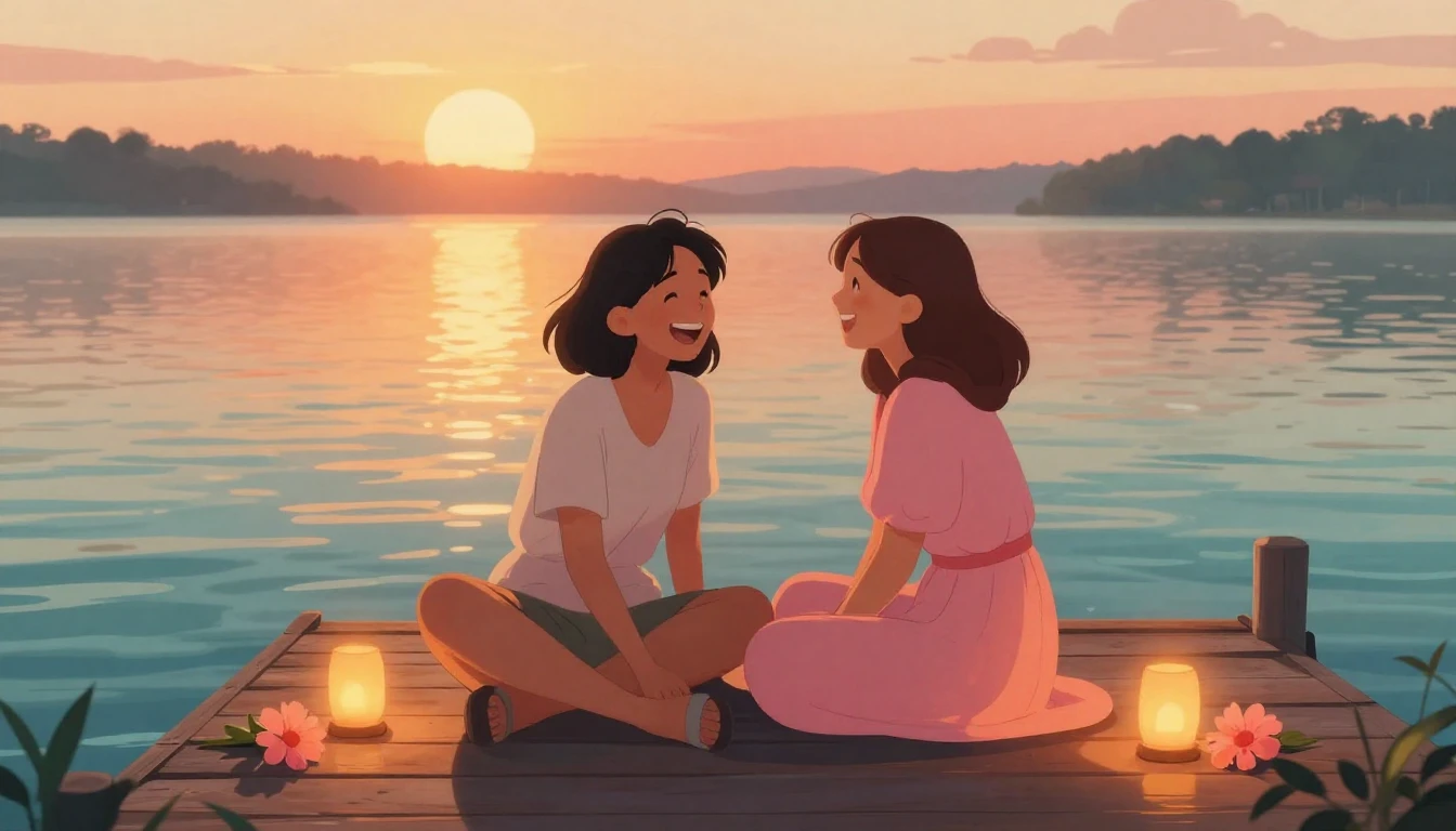 A warm and heartwarming illustration capturing the essence o...