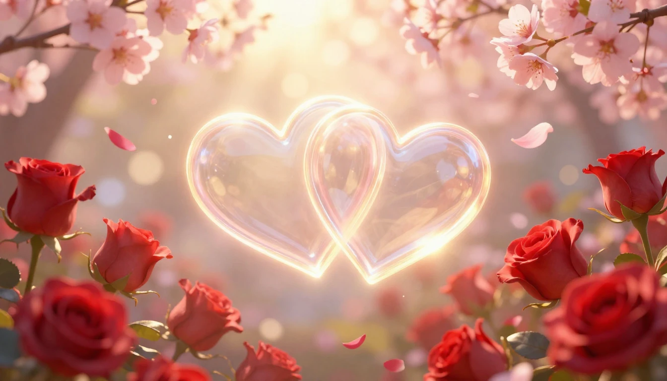 A romantic and ethereal composition symbolizing eternal love...