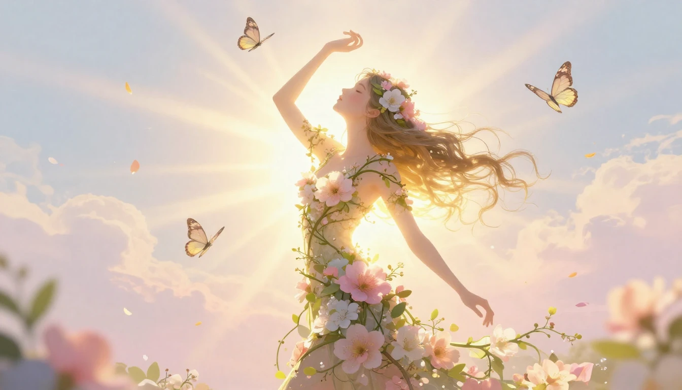 A beautiful, symbolic illustration celebrating the essence o...