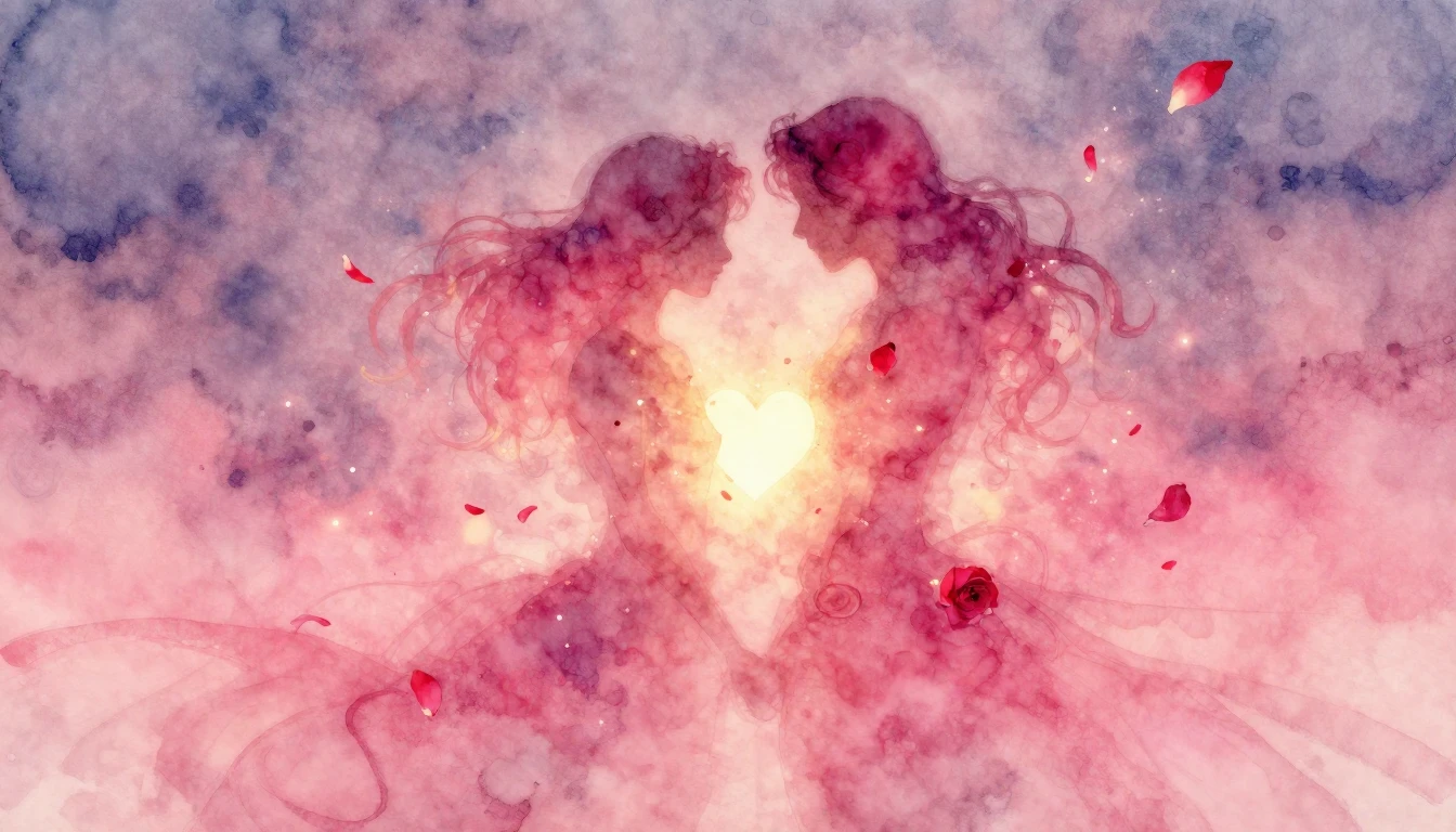 A soft and dreamy watercolor painting depicting the essence ...