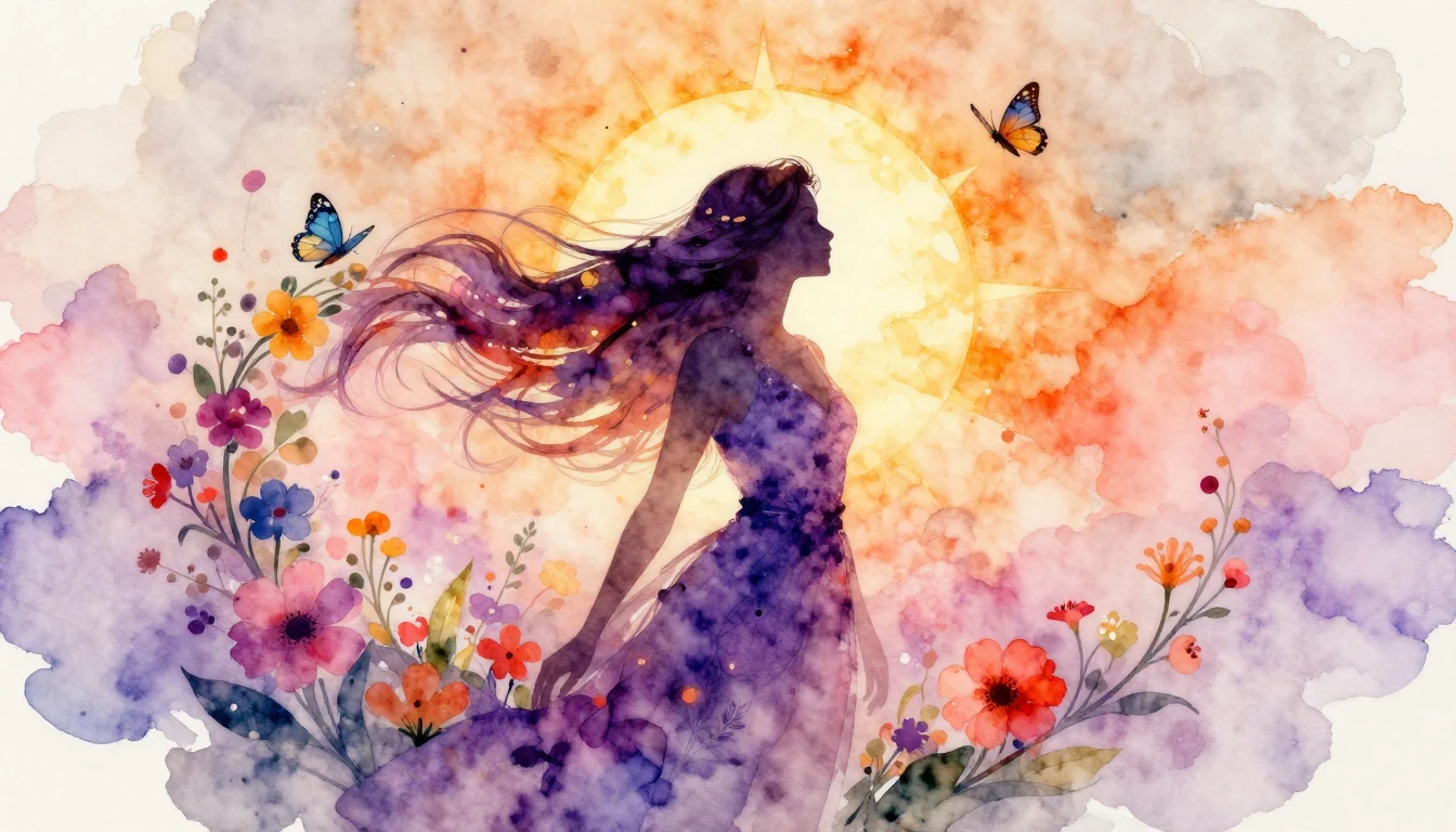 A beautiful, expressive watercolor painting celebrating Inte...