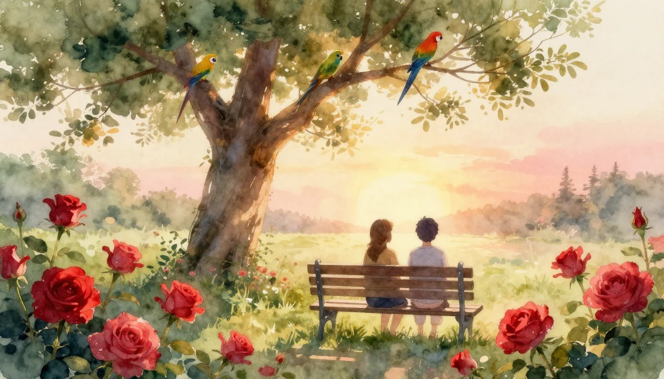 Soft and dreamy watercolor illustration celebrating friendsh...