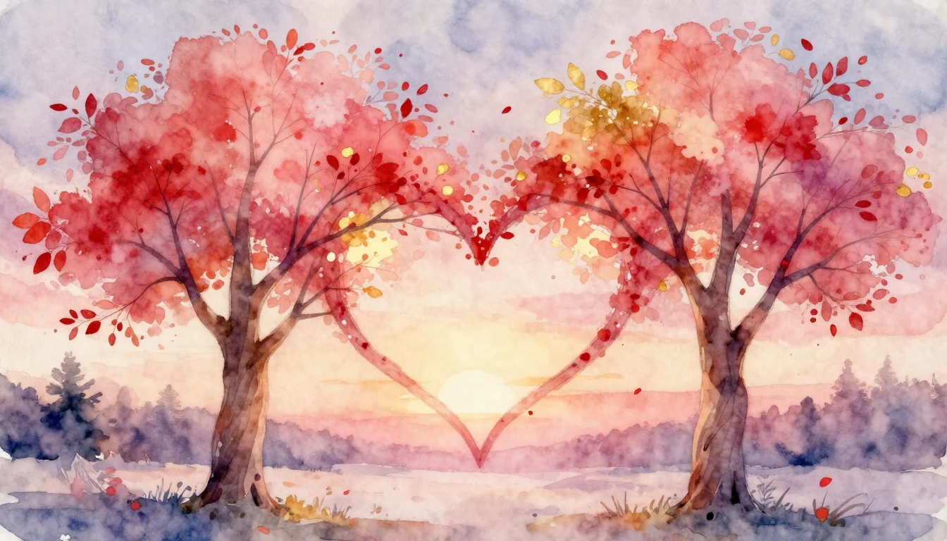 A soft and dreamy watercolor illustration symbolizing eterna...