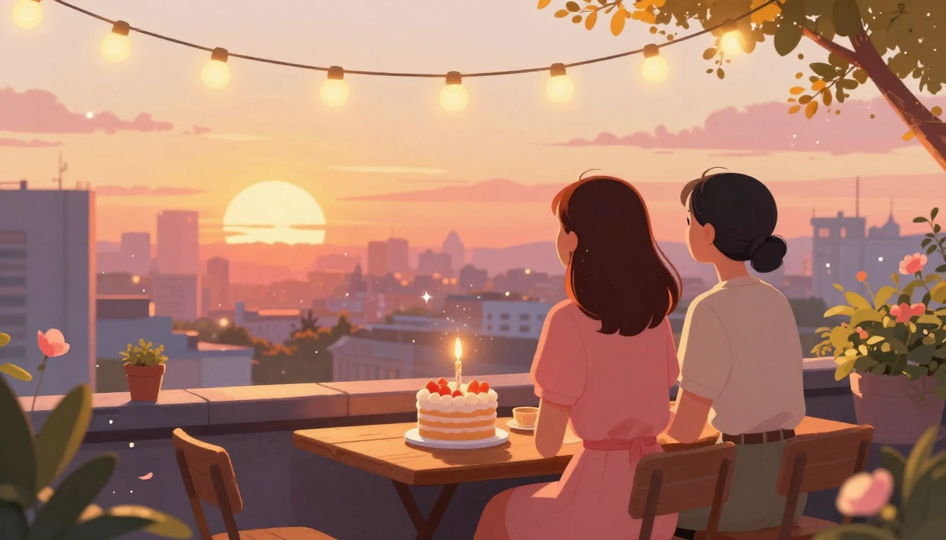 A warm and vibrant digital art illustration celebrating a 30...