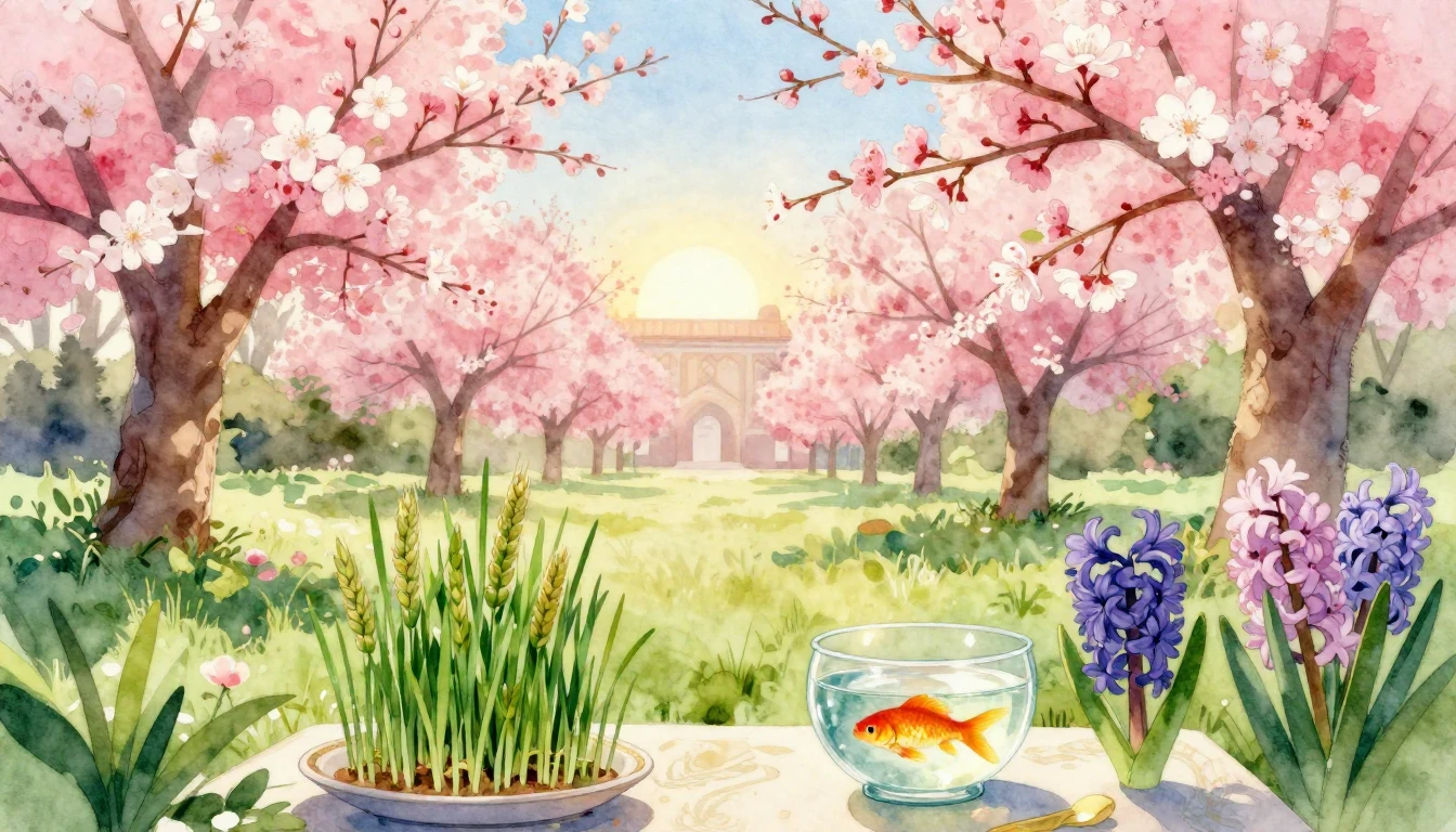 A vibrant and ethereal watercolor painting capturing the ess...