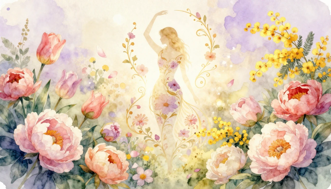 A beautiful watercolor illustration celebrating the essence ...