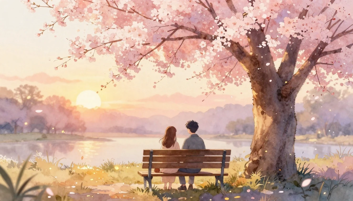 A dreamy and warm watercolor illustration depicting a cozy o...