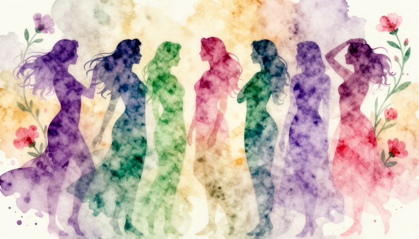 An artistic and ethereal watercolor painting celebrating str...