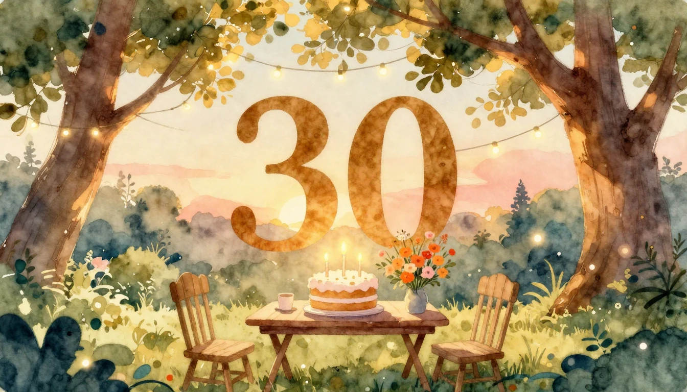 A warm and enchanting watercolor illustration celebrating a ...