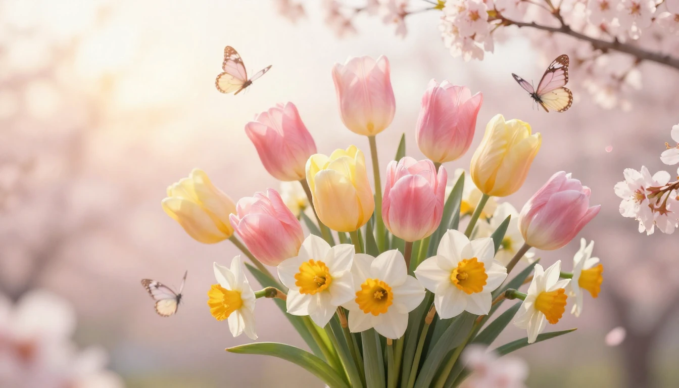 A beautiful spring composition celebrating femininity and na...