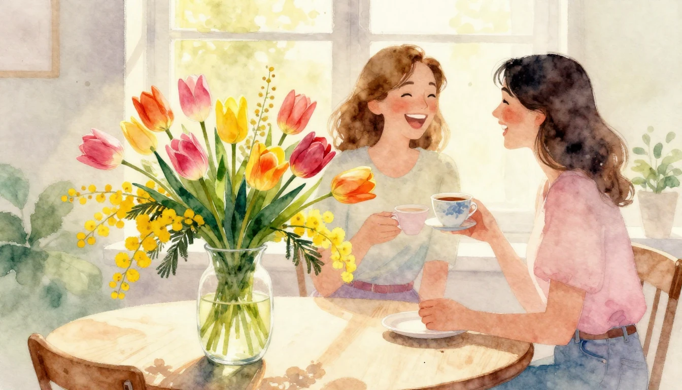 A delicate and vibrant watercolor painting depicting the ess...