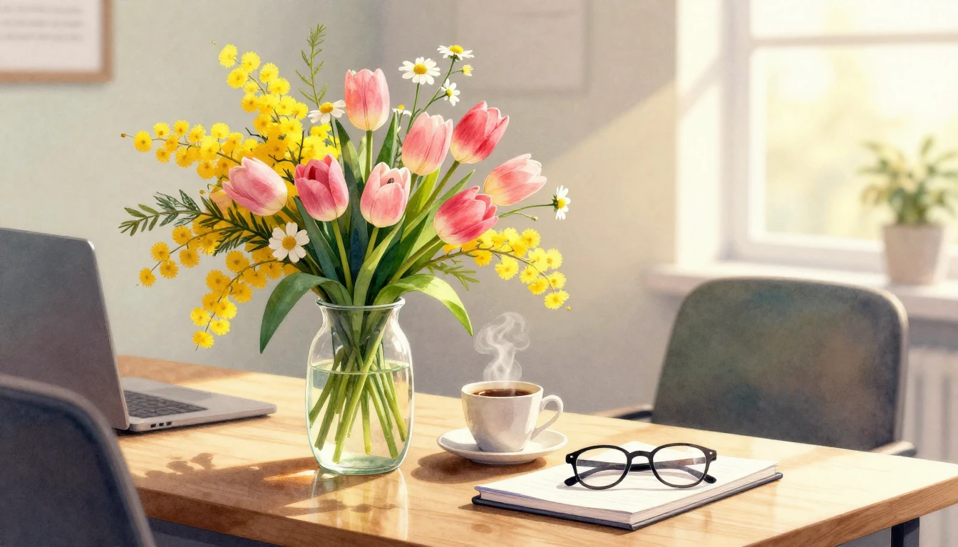 A delicate watercolor illustration celebrating International...