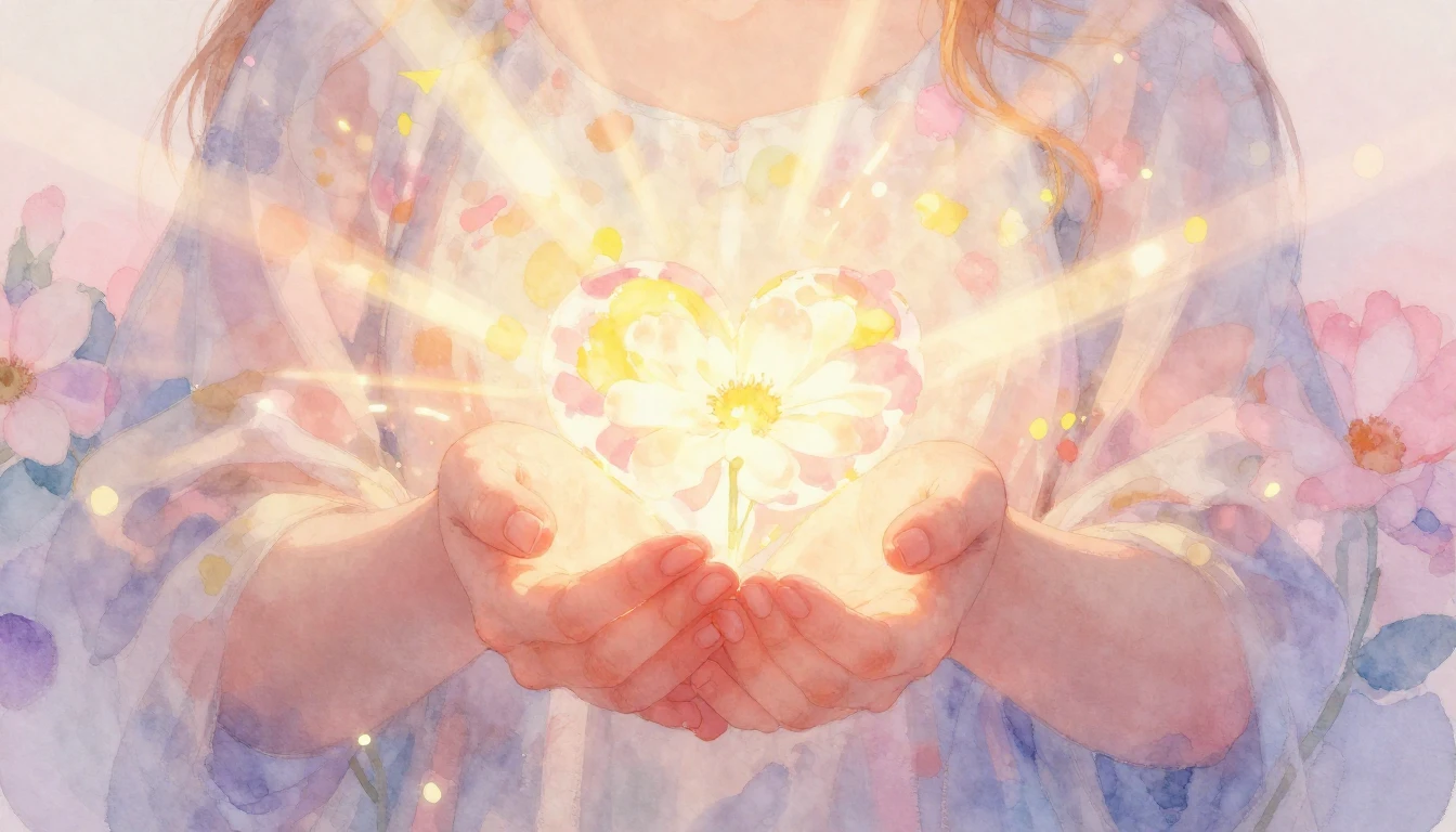 A soft and emotional watercolor painting symbolizing a mothe...