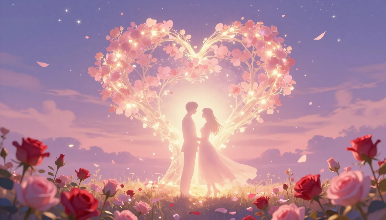 A romantic and dreamy composition representing eternal love....