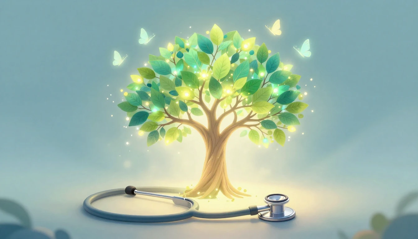 A symbolic and uplifting illustration representing healing a...