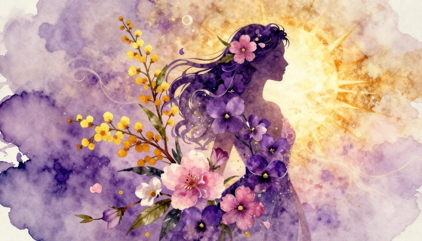 A beautiful, artistic watercolor painting symbolizing Intern...