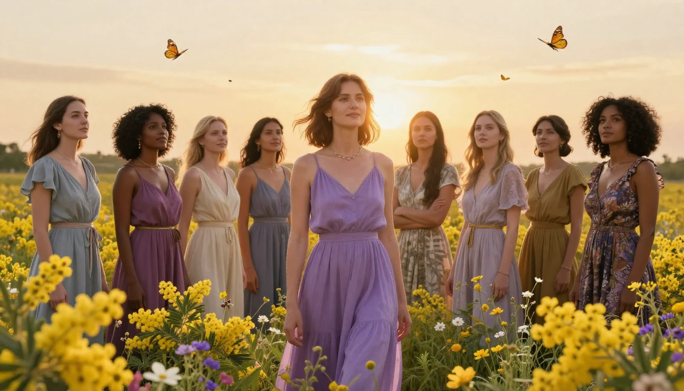 A beautiful and uplifting scene celebrating womanhood. A div...