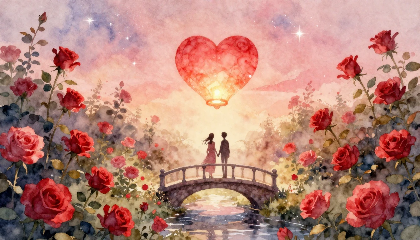 A soft and dreamy watercolor illustration depicting a magica...