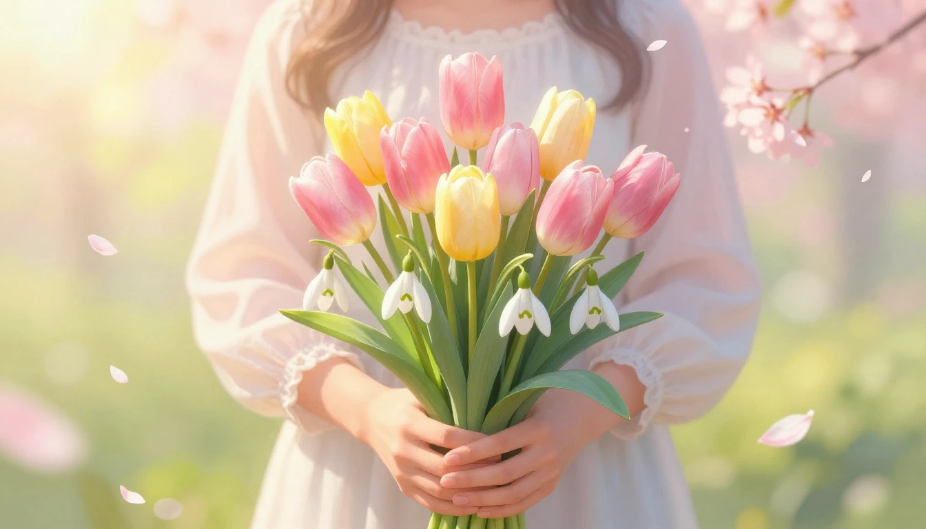 A heartwarming and gentle artistic composition symbolizing m...