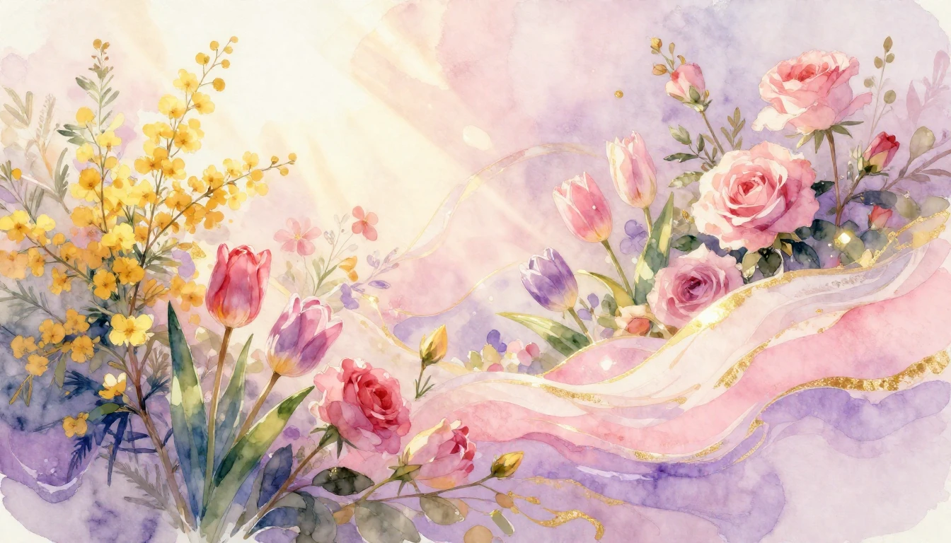 A soft and dreamy watercolor painting symbolizing Internatio...