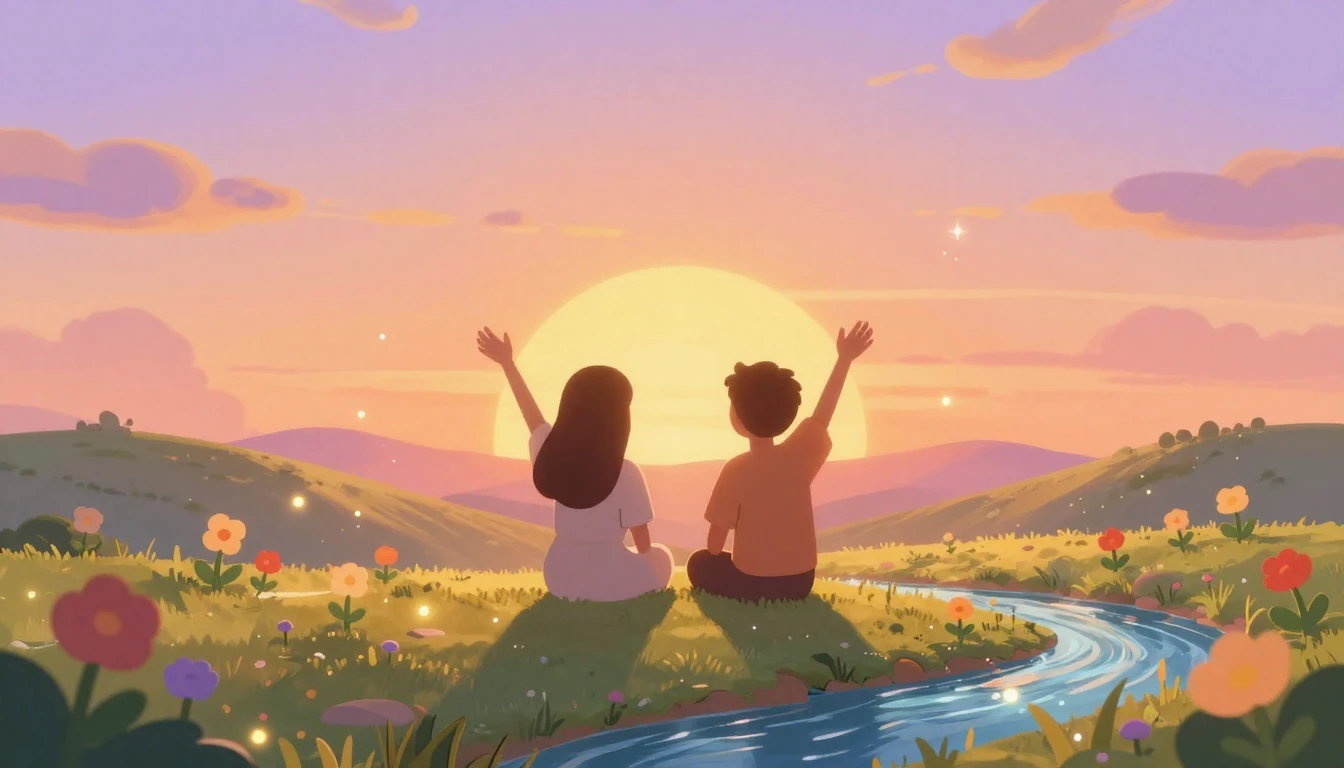 A warm and inviting scene symbolizing friendship and celebra...