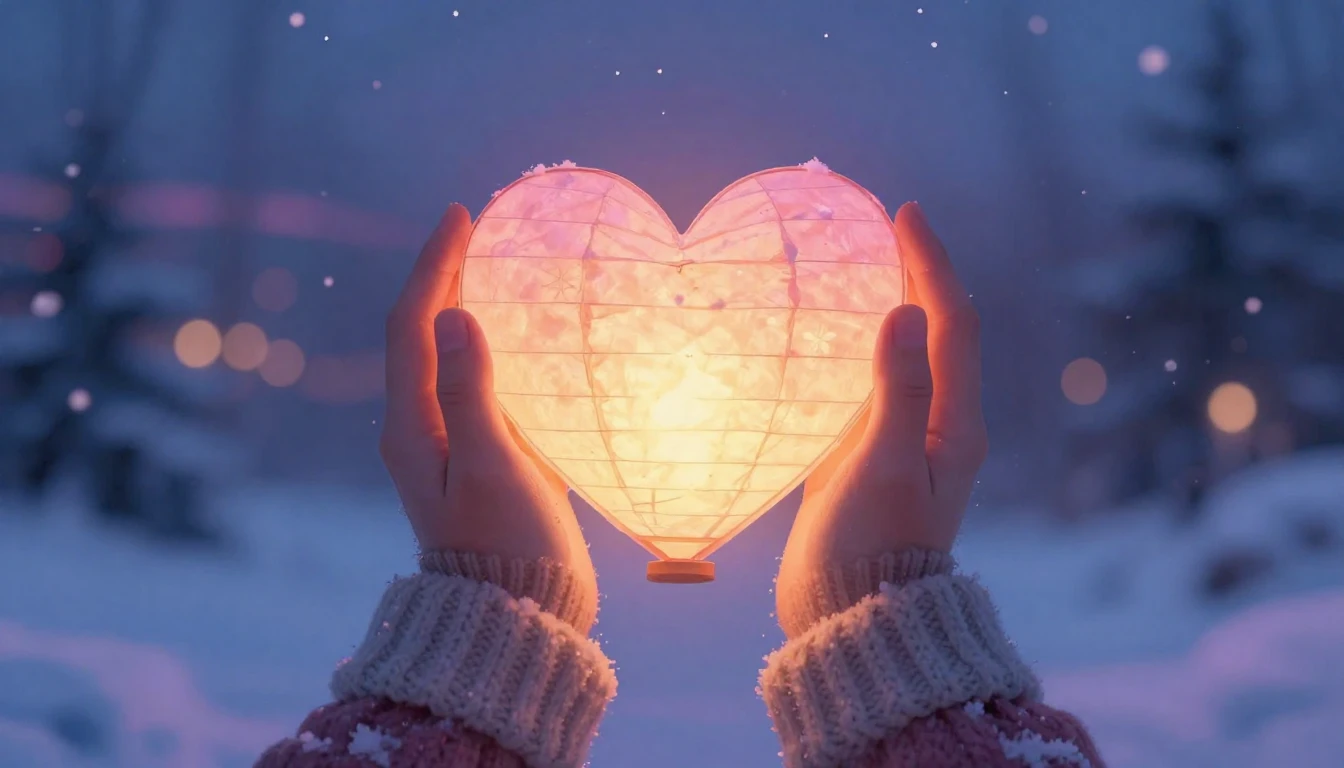 A romantic and cozy illustration focusing on two pairs of ha...